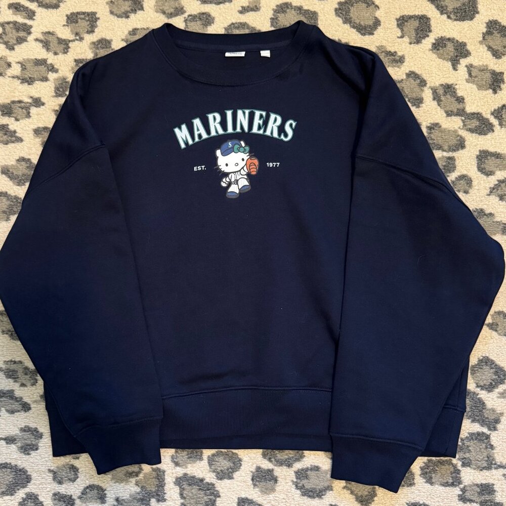 Seattle Mariners Hello Kitty Women's Sweatshirt - New - L - Picture 4 of 4
